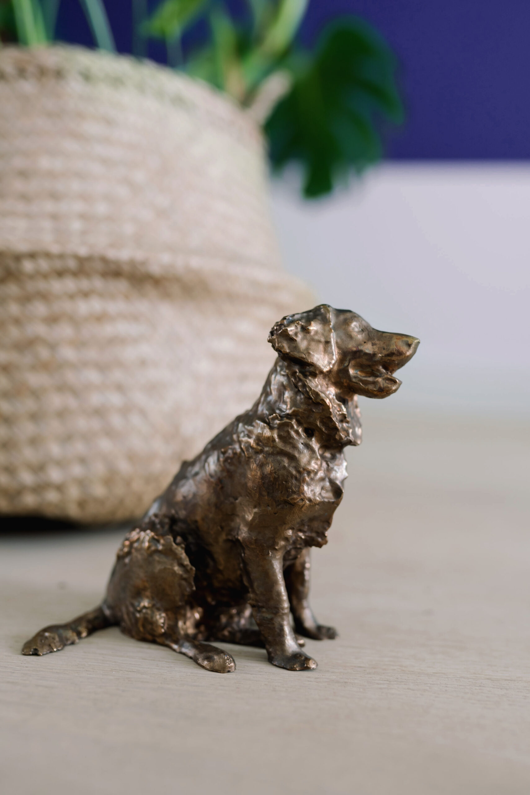 Bronzen beeld eigen hond